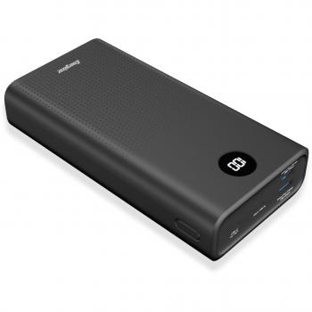 Energizer Power Bank USB C Triple 3A de Alta Velocidad Batería Externa Portátil con Linterna, Cargador con Pantalla LCD y Cargador para iPhone, Samsung, iPad, Tablet, Airpods