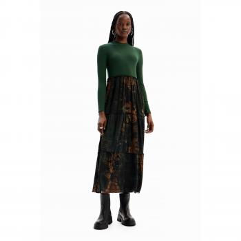 Vestido Desigual combinado verde