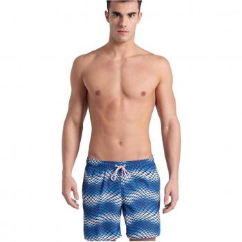 Bañador de hombre Arena Beach Boxer Allover azul blanco - XL