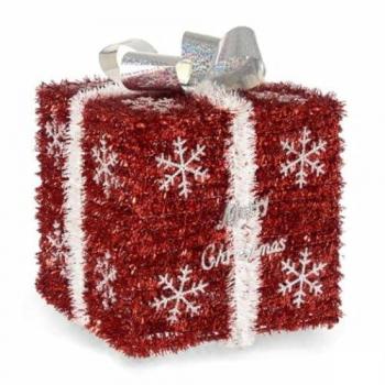 Caja de Regalo Estándar Blanco Rojo Plateado de Polipropileno PET 20 x 23 x 20 cm (6 Unidades)