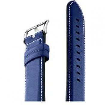Correa de reloj de cuero de repuesto para HONOR Magic 2 de 46 mm, Huawei Watch GT 2, Samsung Galaxy Watch 3 de 45 mm y Samsung Galaxy Watch de 46 mm, azul oscuro