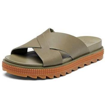 Columbia Roaming Criss-Cross Slide, Sandalias para Mujer, Green, 38 EU