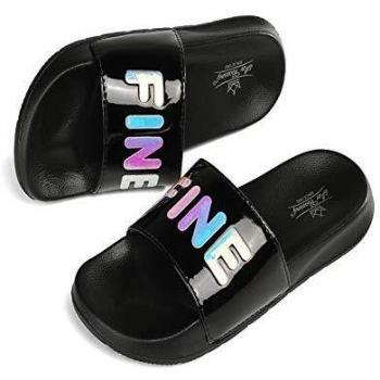 AXBOXING Chanclas Mujer Deslumbrantes/Leopardo/Dorado Sandalias Verano Piscina Playa Interior Al Aire Libre Tamaño 36-41