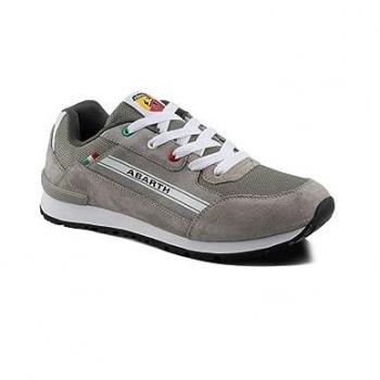 Zapato Ocupacional ABARTH Competizione 500 Gris O2 en Piel de Ante y Mesh Repelente al Agua