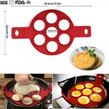 POAO Antiadherente Moldes de Silicona Pancake,Fantastic Omelette Maker,Rápido y Fácil Manera de Perfect Pancakes