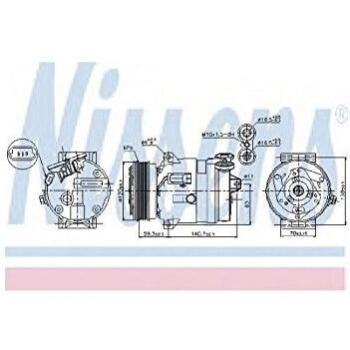 Compresor de aire acondicionado NISSENS 89057