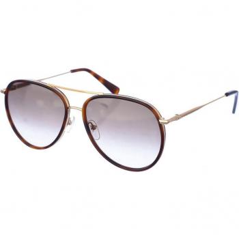 Longchamp Women's Metal Frame Sunglasses, Light Havana Color, Brown female, Size: ONE SIZE