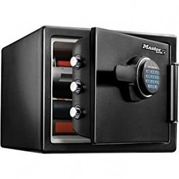 Caja Fuerte Electrónica Master Lock LFW082FTC, Color Negro, Material Acero, Diseño Compacto, Sistema de Bloqueo Electrónico, Capacidad para Almacenar Objetos Valiosos