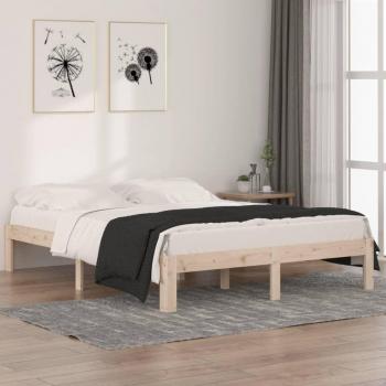 Estructura de cama de madera maciza King Size 150x200 cm