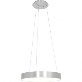 Lámpara colgante LED Steinhauer Ringlede, Ø 48 cm, color plata, material metal, con luz integrada (LED), modelo 2695ZI