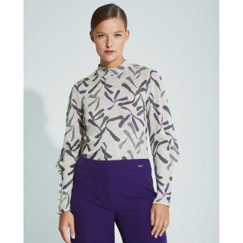 Camiseta de mujer brillante con estampado abstracto