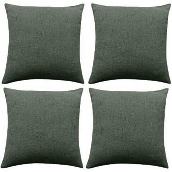 Deconovo Funda para cojin Protectora 4 Piezas 60x60cm Verde Oscuro