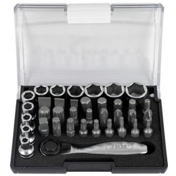 Estuche de 38 piezas con carraca mini de 1/4 JBM 52198