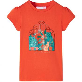 Camiseta infantil naranja oscuro 128