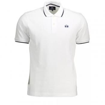 La Martina White Cotton Polo Shirt - 3XL