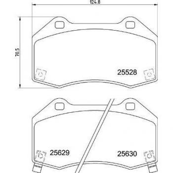 BREMBO P 23 182 Low-Met Front Disc Brake Pad Set for ABARTH OE# 6000615056