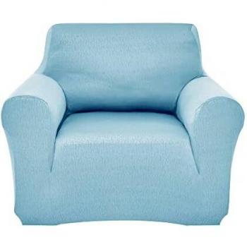 Amazon Brand - Umi Fundas para Sofa 1 Pieza Funda Sofa Ajustable Elasticas Funda Protectora Suave Azul