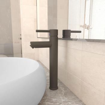 Grifo mezclador de baño gris 12x30 cm
