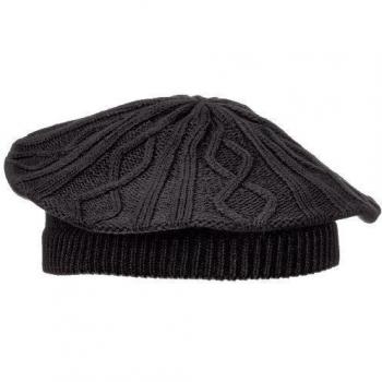 fraenklis Mütze Strick Beret - Gorro de esquí para mujer, color negro, talla Talla única