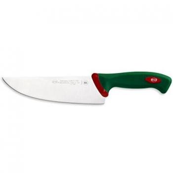 Cuchillo Rebanador Sanelli Premana 20 cm, Acero Inoxidable, Mango Antideslizante Verde/Rojo