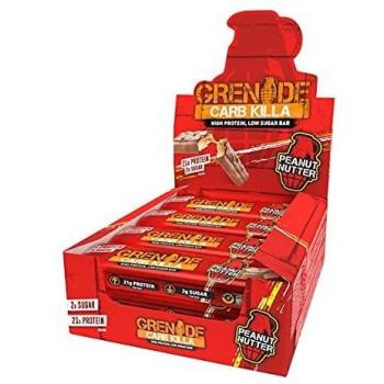 Grenade Carb Killa High Protein and Low Carb Barra Sabor Peanut Nutter - 12 Unidades