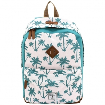 LF F.L. Mochila Blanco/Turquesa 45 cm