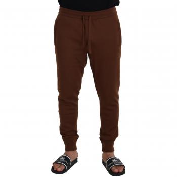 Dolce & Gabbana Brown Cashmere Drawstring Jogger Pants - IT56 | XL, Male, Size: 3XL