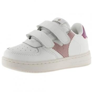Victoria Tiempo Children's Sneakers with Leather Effect Strips in Contrast Colors
