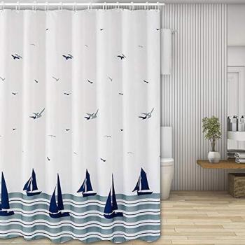 Cortina Baño,Cortina Ducha Tela Antimoho,Poliéster Cortinas de Baño Decorativas Impermeable & Lavable con 12 Aros Cortina Ducha,para el hogar, los hoteles, los dormitorios, las duchas escolares y más