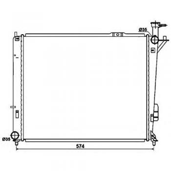 Radiador de refrigeración del motor NRF 53174, tipo: radiador, características: diseño eficiente para la disipación de calor, construcción duradera en aluminio y plástico, compatible con múltiples modelos de vehículos, fácil instalación