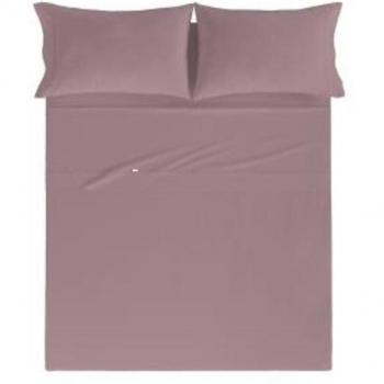 Guy Laroche - Sábana encimera de algodón percal 200 hilos PURE malva 160x280 cm