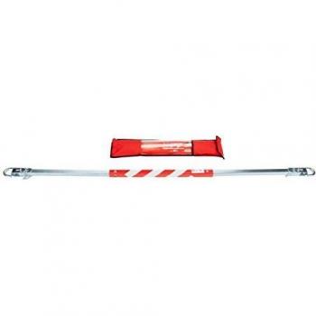 Barra de remolque de acero galvanizado 750x170x60mm, 1,1kg, roja-blanca con bolsa de almacenamiento, capacidad hasta 2500 kg
