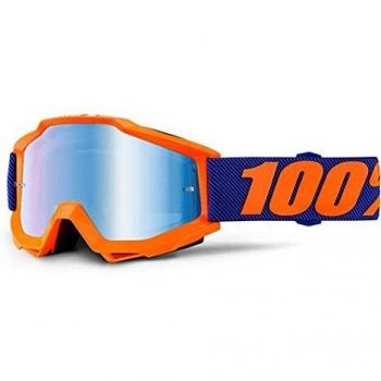 Desconocido 100% 50200-002-02 Accuri - Gafas de sol, Evergreen, Con lente de espejo., Unisex adulto, color naranja/azul., tamaño talla única