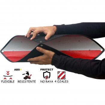MAGMA Señal V20 Homologada, Placa V20 Portabicicletas y Carga Saliente, Panel V-20 Plástico ABS, Flexible y con Protección Anti Arañazos Protege tu Bicicleta o Bici NO Raya