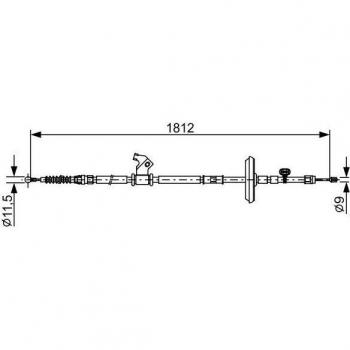 Cable de freno de mano BOSCH 1 987 482 503