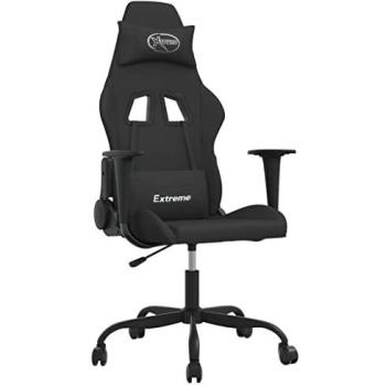 Silla Gaming Negra de Tela Vidaxl