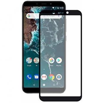 PHONEKIT CONTACT Protector de Pantalla para Xiaomi MI A2, Vidrio Templado, Grosor 0.33 mm, Negro