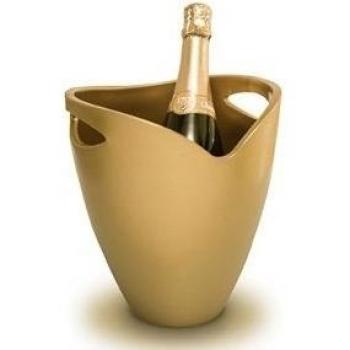 Pulltex Cubo para el Hielo, acrílico, Dorado, 21 x 26 cm, 21 x 21 x 26 cm