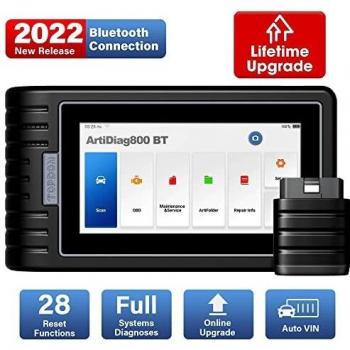 TOPDON ArtiDiag800BT Herramienta de Diagnosis Multimarca Sistemas Completos Escáner OBD2 Bluetooth con 28 Servicios Especiales Escáner de diagnóstic AutoVIN Actualización de por Vida