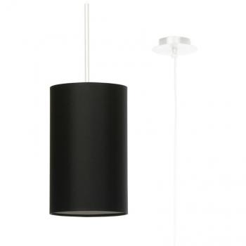 Lámpara Suspendida Otto 15 Negro E27 Vidrio Acero Tela Diseño Colgante 1 Bombilla 125cm LEDBOX