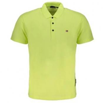 Napapijri Yellow Sunny Ealis Short Sleeve Polo Shirt for Men, Size S