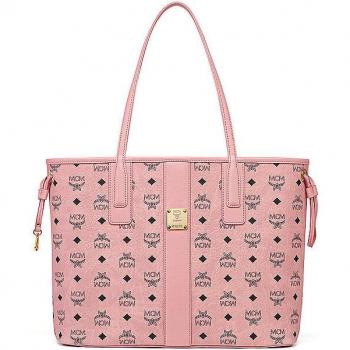 MCM Liz Medium Pink Visetos Shopper Bag for Women