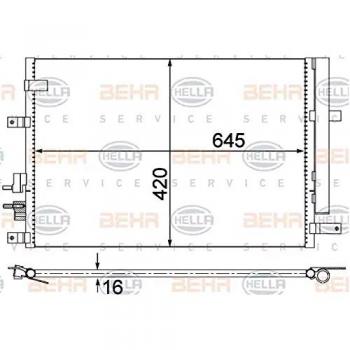 BEHR HELLA SERVICE 8FC 351 318-394 Condensador, aire acondicionado