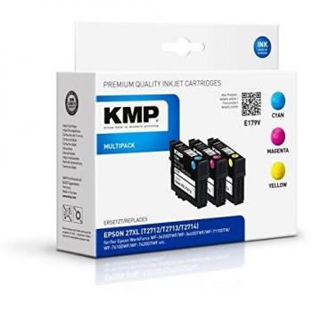 Cartucho de Tinta KMP E179V Multipack Compatible para Epson 27XL - Cyan, Magenta, Amarillo - 33 ml