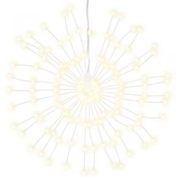 Luces de Navidad de Estrellas 140 LED Adornos Jardín 4 uds 17 cm Color Azul, Blanco cálido, Blanco frío