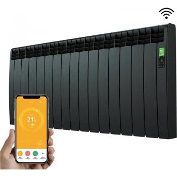 Radiador Eléctrico Fluido Rointe DNB1600RAD Serie D Wifi 15 Módulos 1600W Grafito Texturado