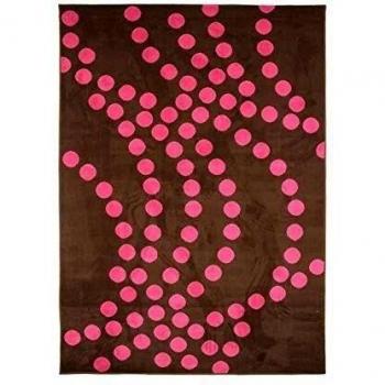 Tapis Spot Imprimé Graphique Pois Rosa 160 x 230 cm Moderne