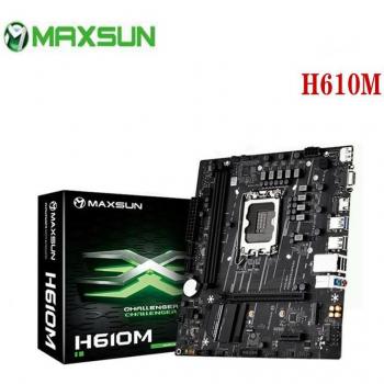 Placa Base MAXSUN Challenger H610M SATA 3.0 M.2 Soporte Intel 12ª Generación LGA1700 DDR4 Doble Canal Negra