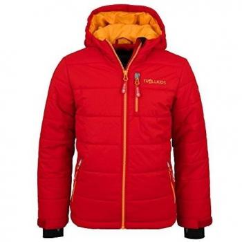 Trollkids Chaqueta de Esquí para Niños Chaqueta de Invierno Hemsedal, Color Rojo/Amarillo Sol Talla 2 años