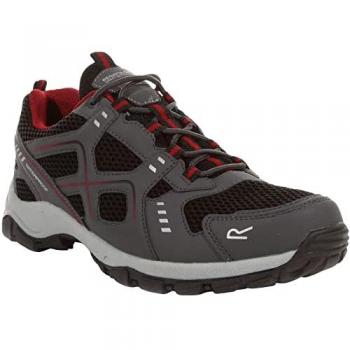 Regatta Men's Vendeavour Waterproof Walking Shoe - Granite/Rio Red, Size: UK 12